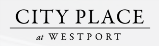 A black and white logo for city place at westport