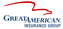 The great american insurance group logo has a red eagle on it.