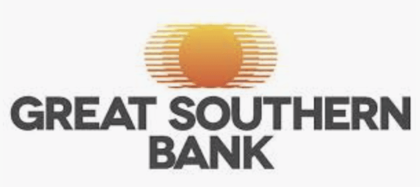 A great southern bank logo with a sun in the middle