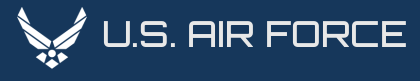 A logo for the u.s. air force on a blue background