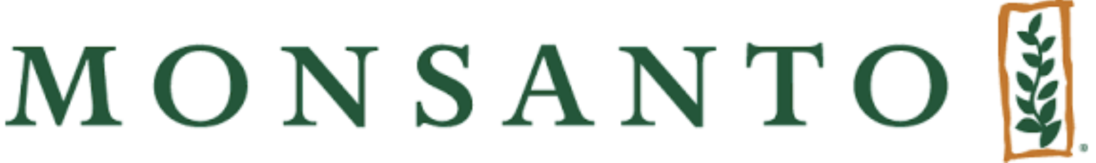 A monsanto logo is shown on a white background
