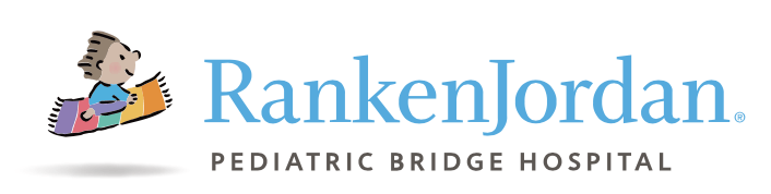 A logo for ranken jordan pediatric bridge hospital