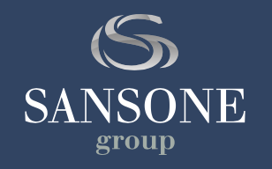 Sansone group logo on a blue background