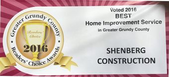 Certificate Of Award — Morris, IL — Shenberg Construction