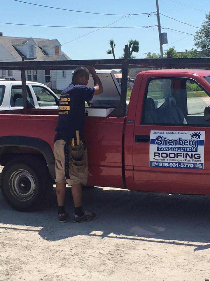 Worker With Red Car — Morris, IL — Shenberg Construction