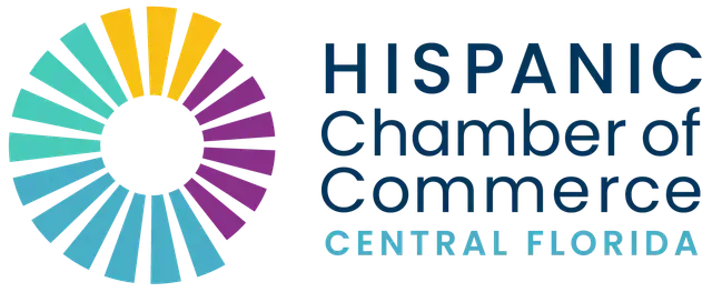 The logo for the hispanic chamber of commerce in central florida