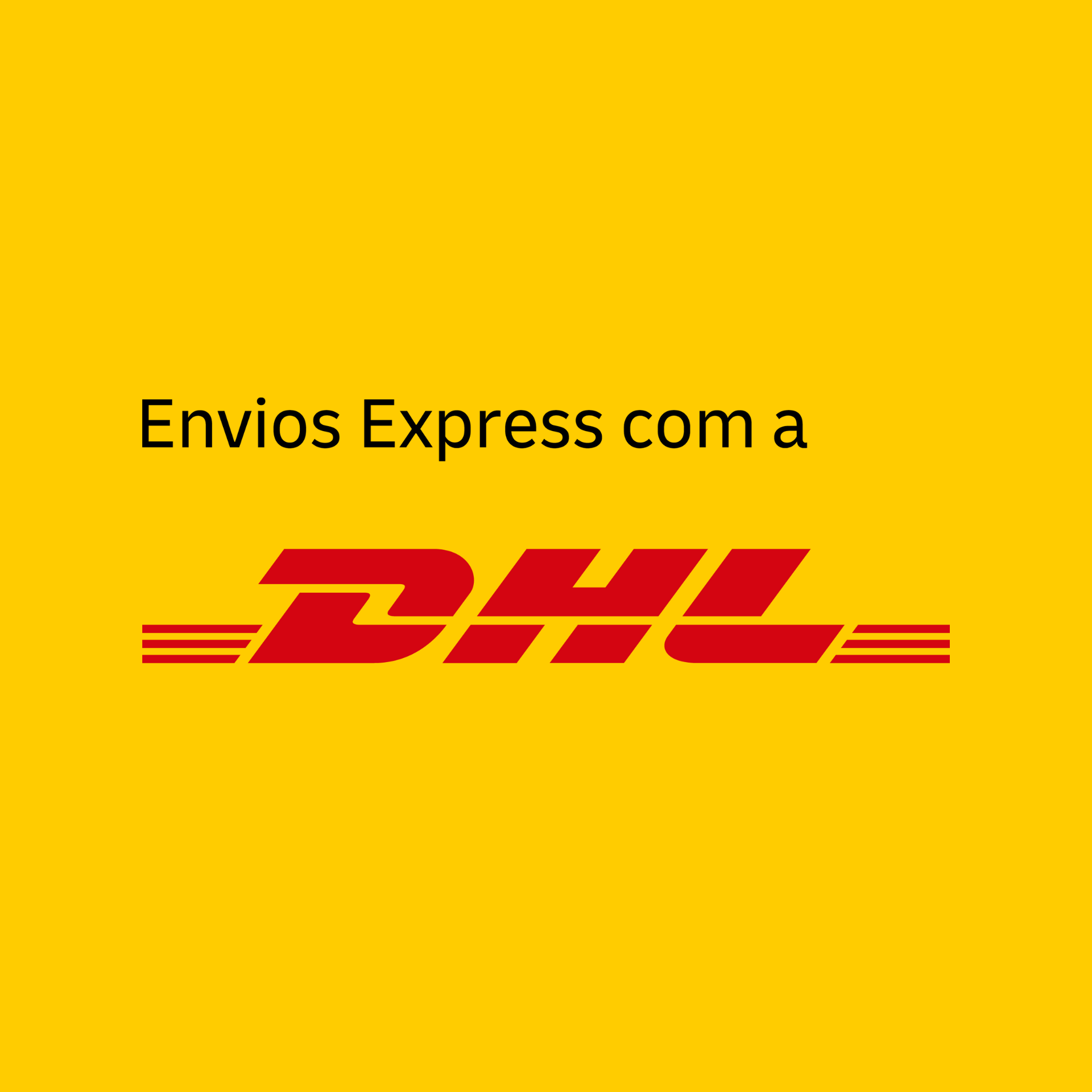 o logotipo da dhl está em um fundo amarelo.