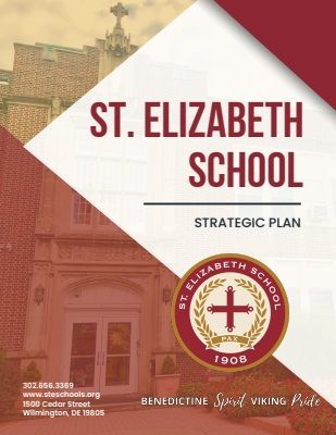The cover of a strategic plan for st. elizabeth school