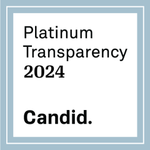 A logo for platinum transparency 2024 by candid.