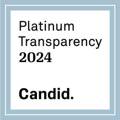A logo for platinum transparency 2024 by candid.