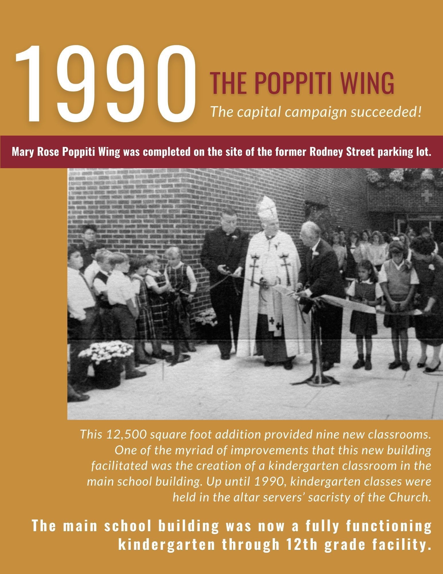 A poster that says 1990 the poppi wing on it