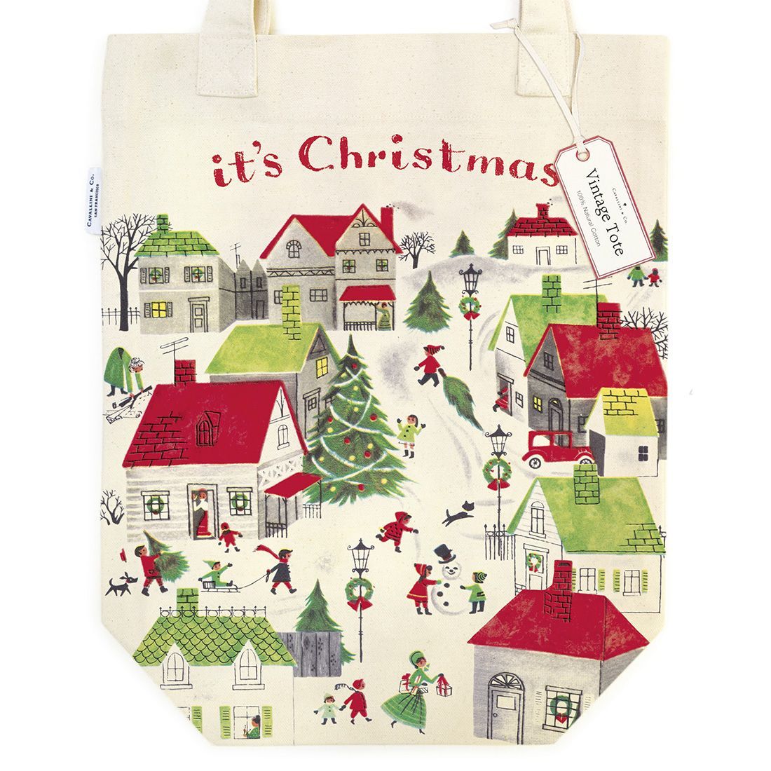 Tote Bag de Natal Christmas Village da Cavallini