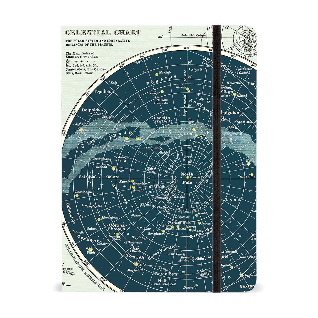 Caderno com Elástico Celestial da Cavallini