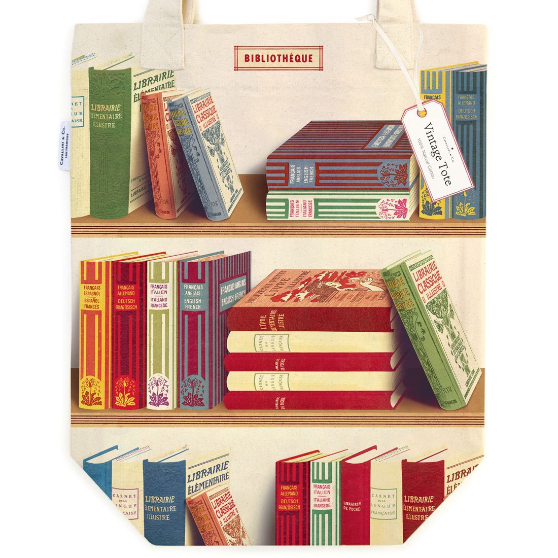 Tote Bag Library Books da Cavallini