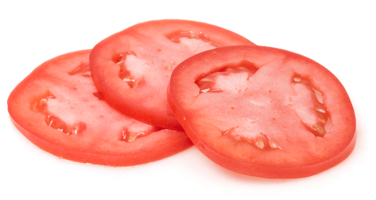 trois tranches de tomate