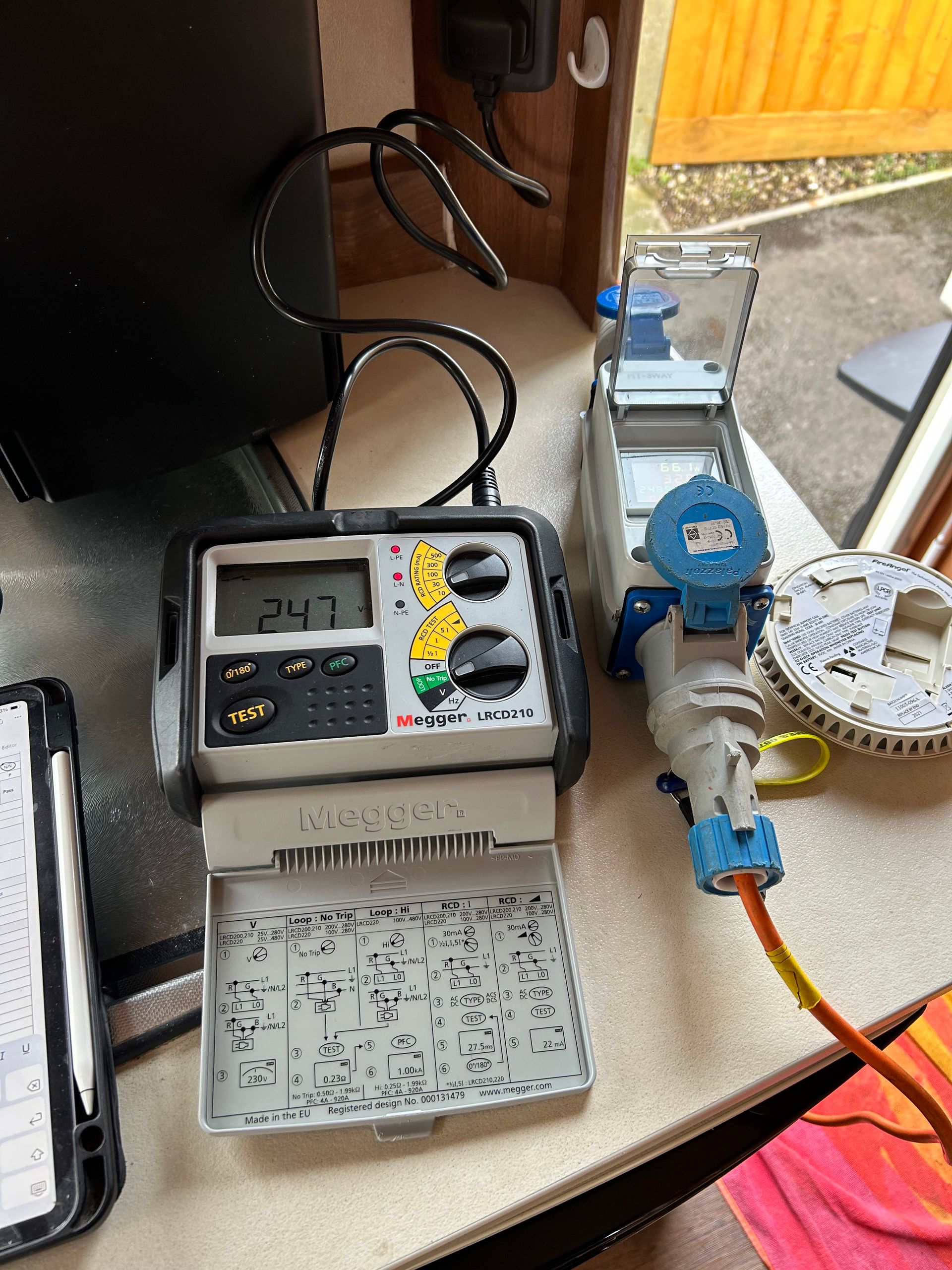 RCD and MCB safety tests 