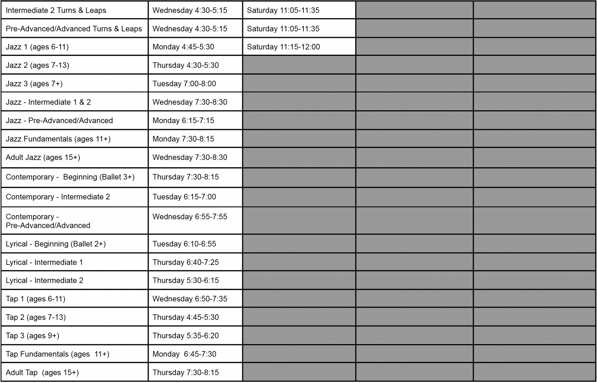 A spreadsheet with a lot of numbers on it