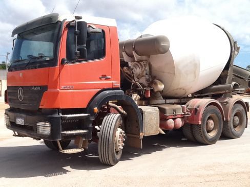 A concrete mixing truck used for quarry products in Exmouth
