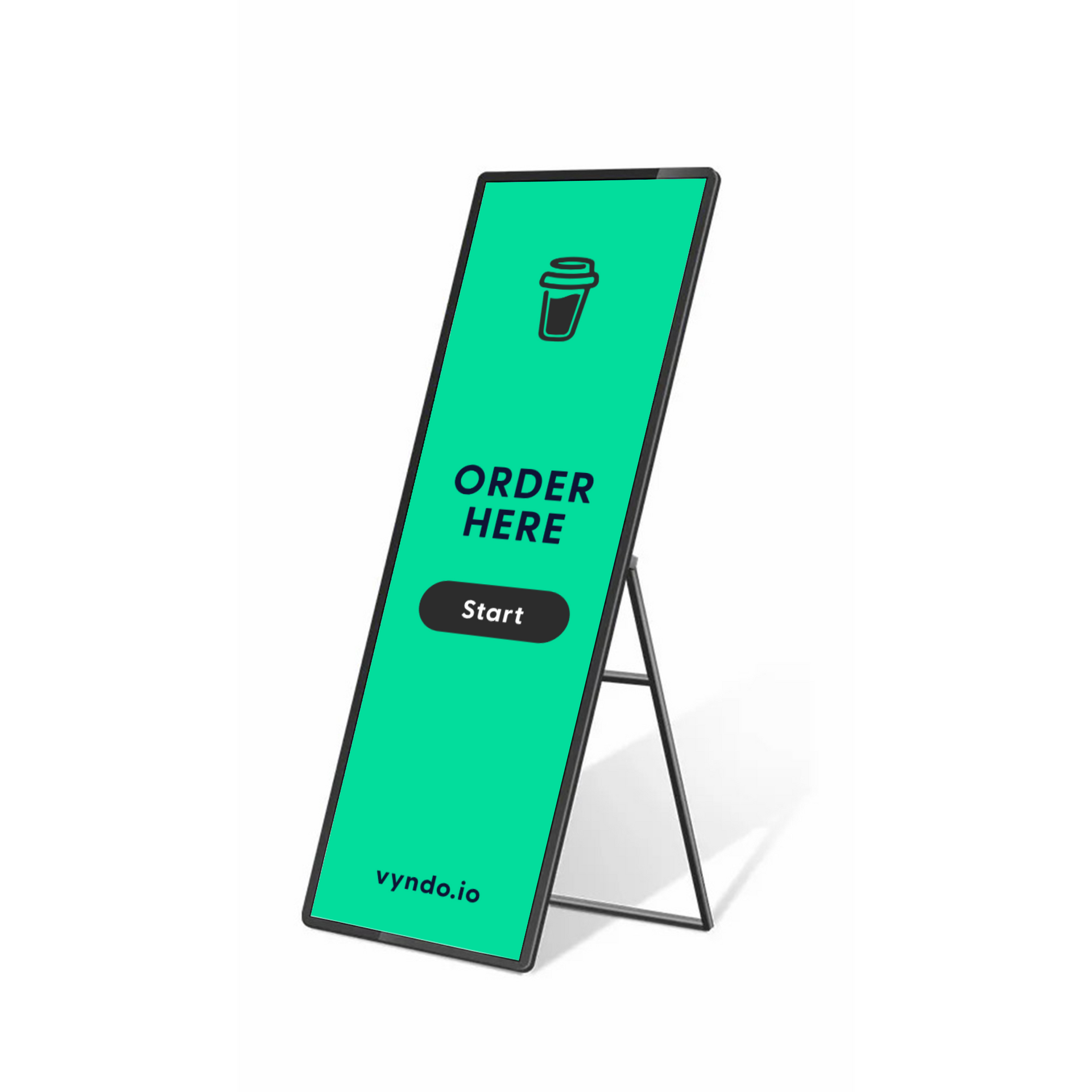 A green sign with the inscription "Order here".