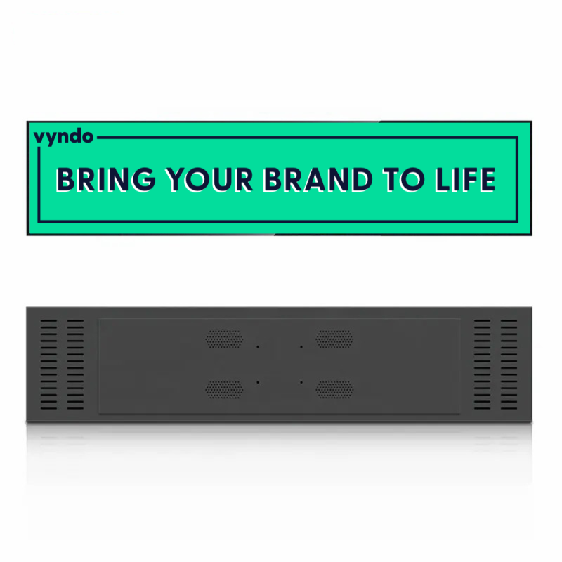 A green sign with the inscription "Bring your brand to life"