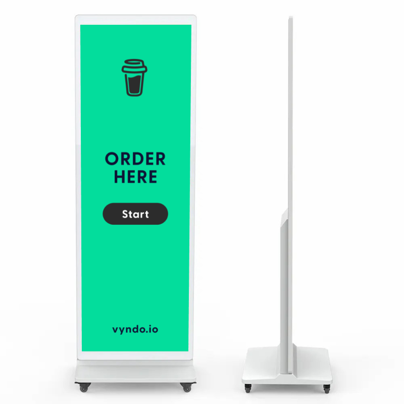 A totem sign with the inscription "Order here".