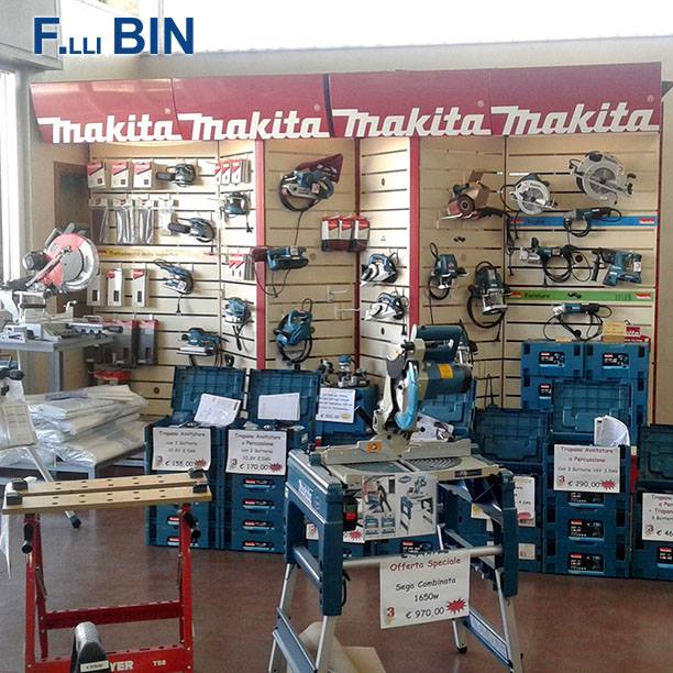 Allestimento negozio specializzato affilatura utensili