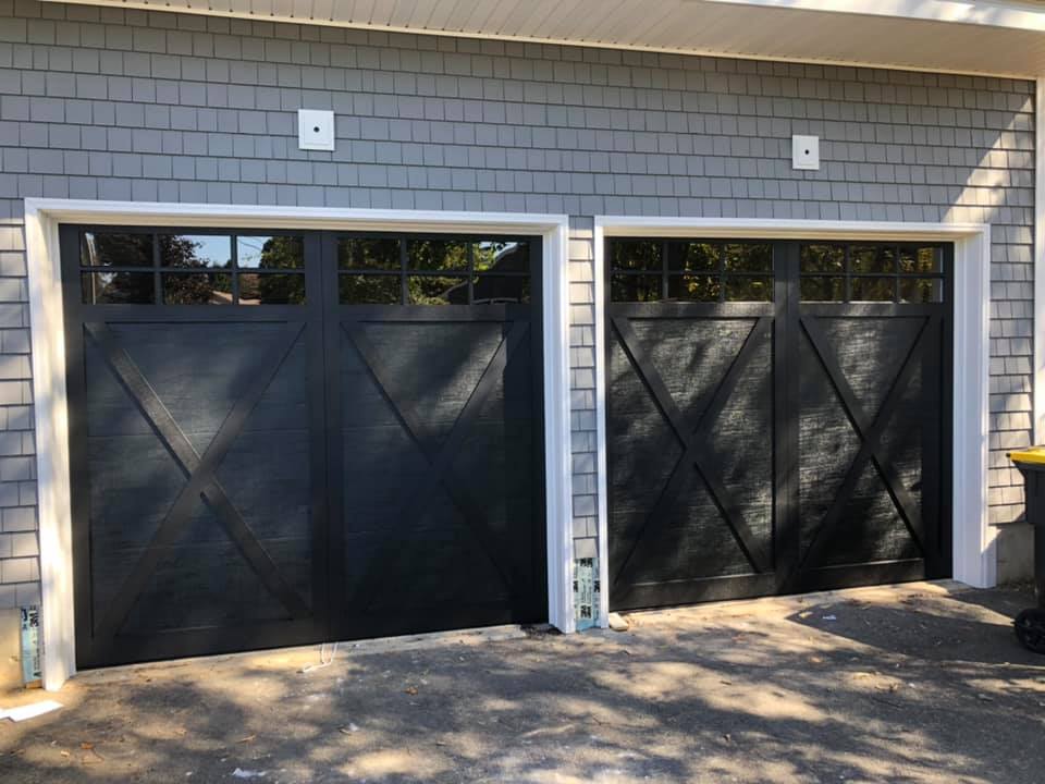 Black Garage Door — Westport, MA — D & D Overhead Garage Doors