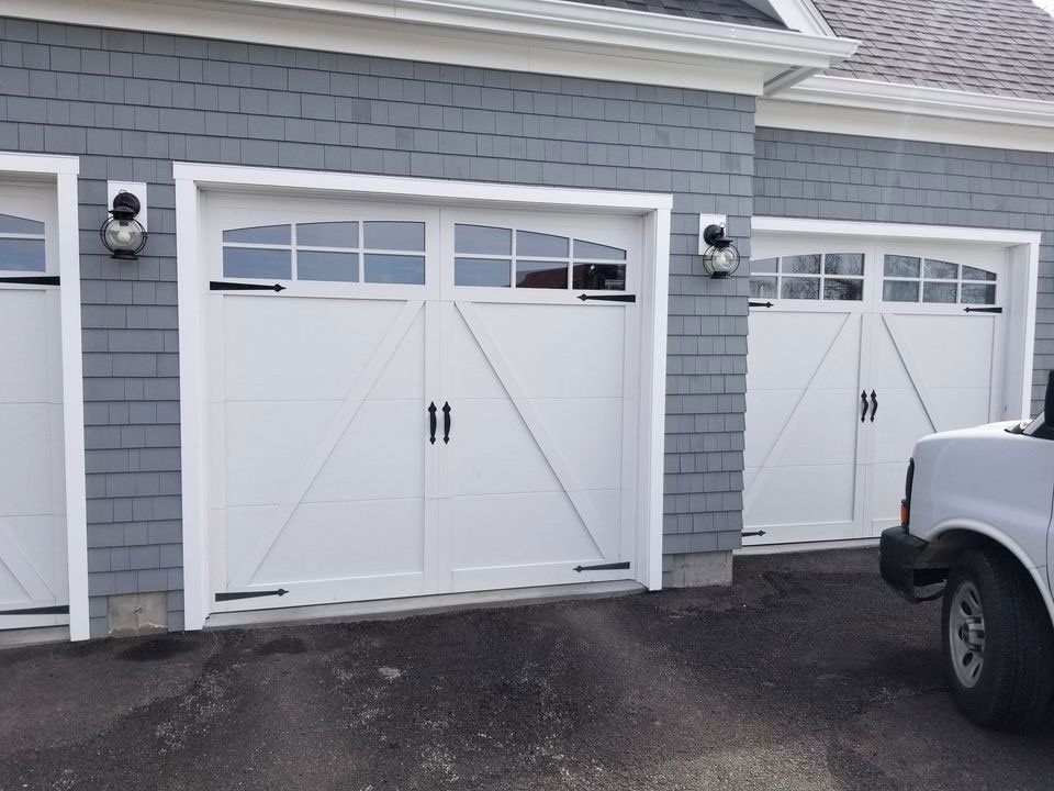 Gray White Garage Door — Westport, MA — D & D Overhead Garage Doors