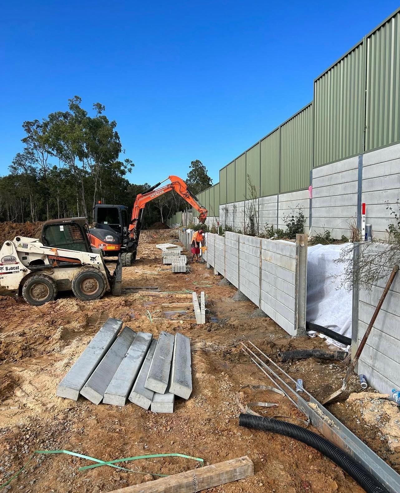 Construction Site With Machinery — Chief Structural Landscaping In Glenvale, QLD