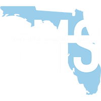 Light blue outline of Florida with the white letters "MSF" superimposed.