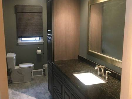 Photo of completed bathroom remodel