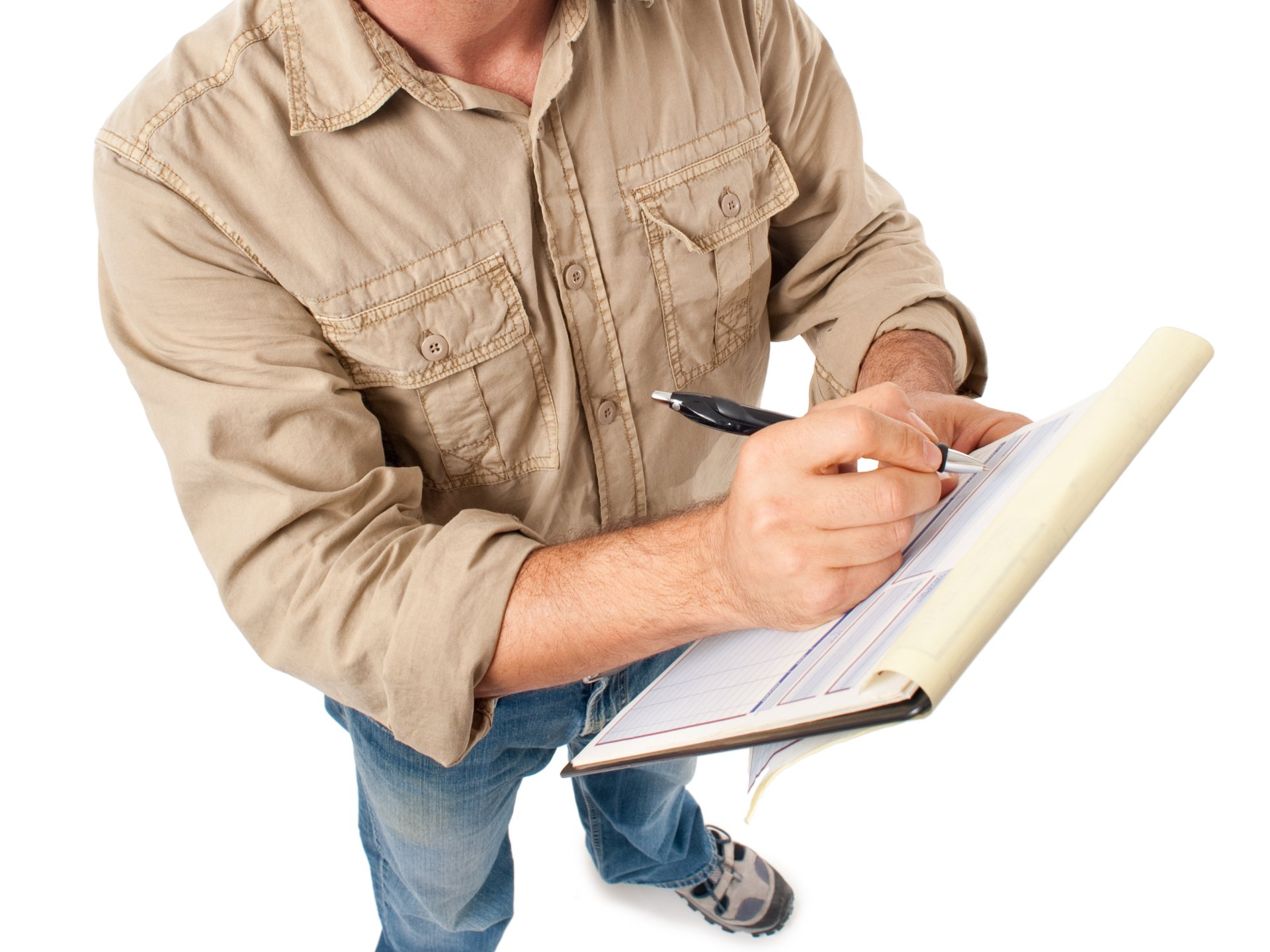 Photo of man preparing a quote for a home remodel project
