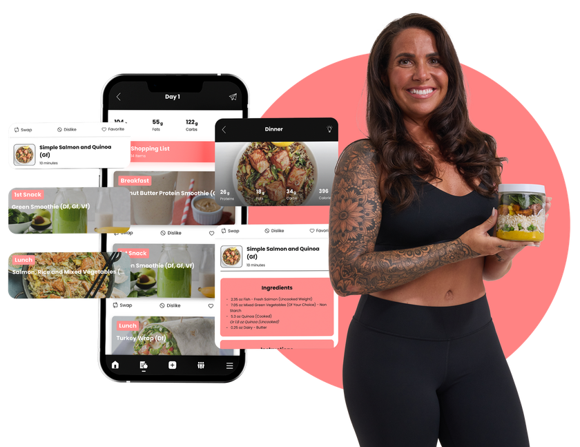 Phone showing meal plan - Jennifer Wagner - Average Jens