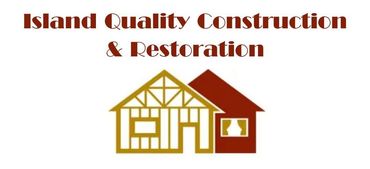 A logo for island quality construction and restoration