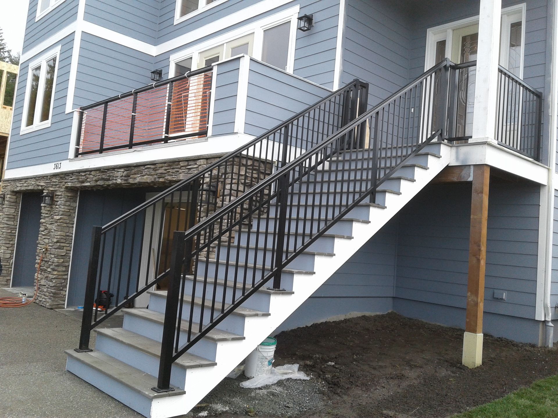 Stairs leading up to the second floor of a house