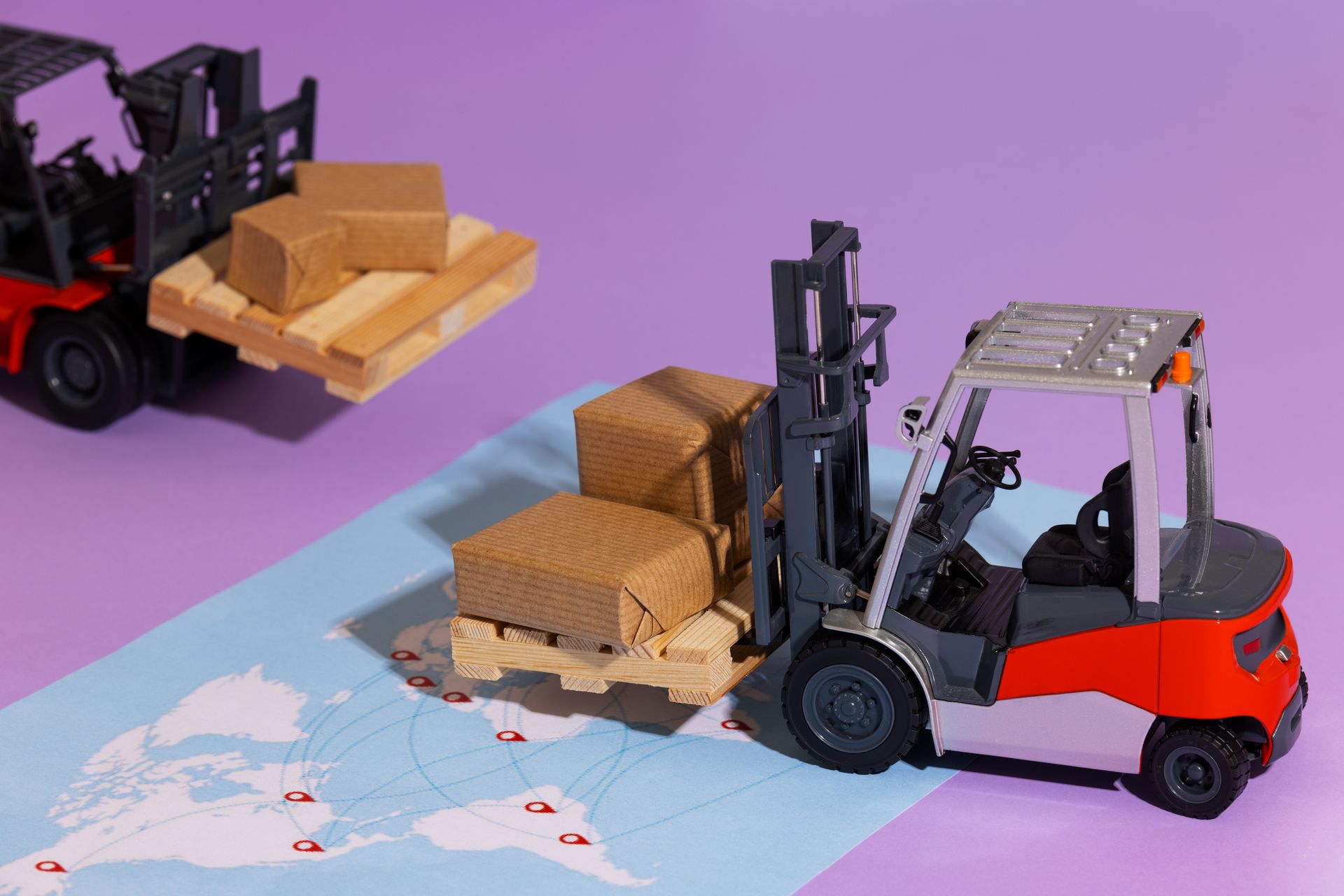 logística  de transporte en cadena de suministro 