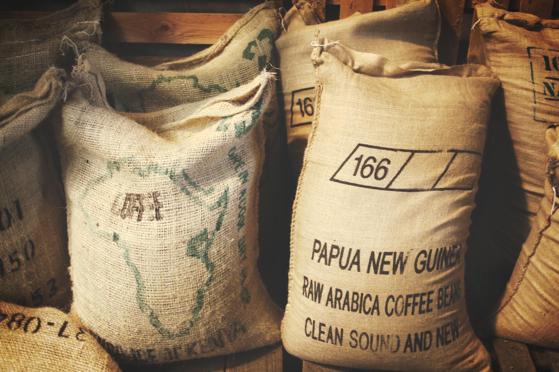 importación y exportación de sacos con café