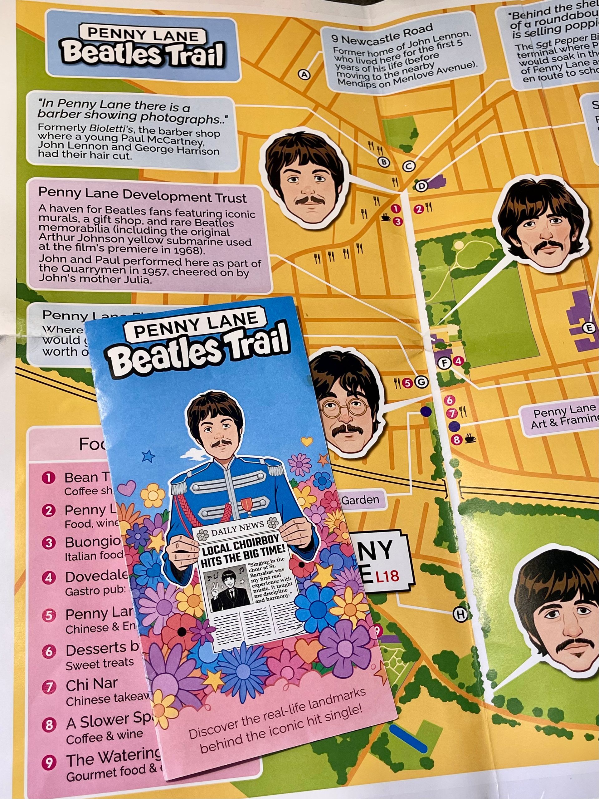 First draft of the Beatles Trail Map