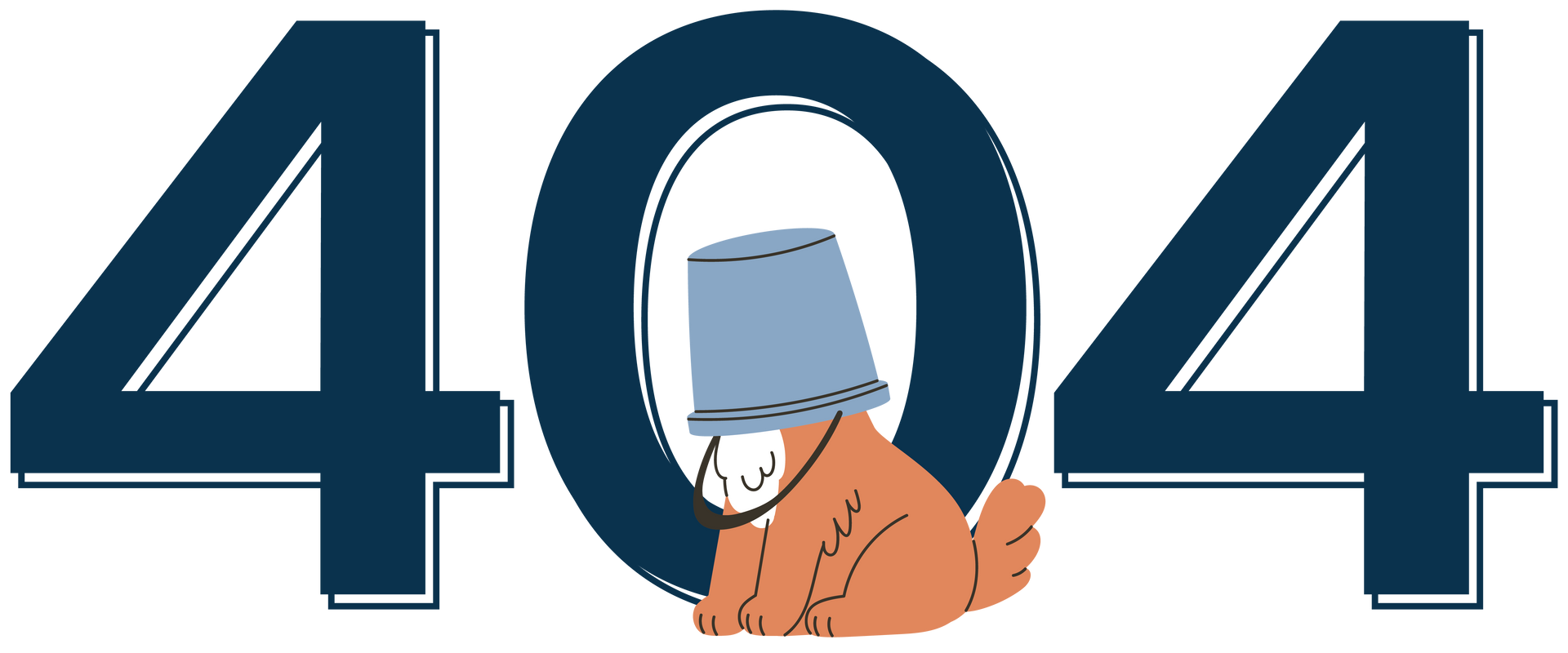 A person is holding a bucket in front of the number 404.