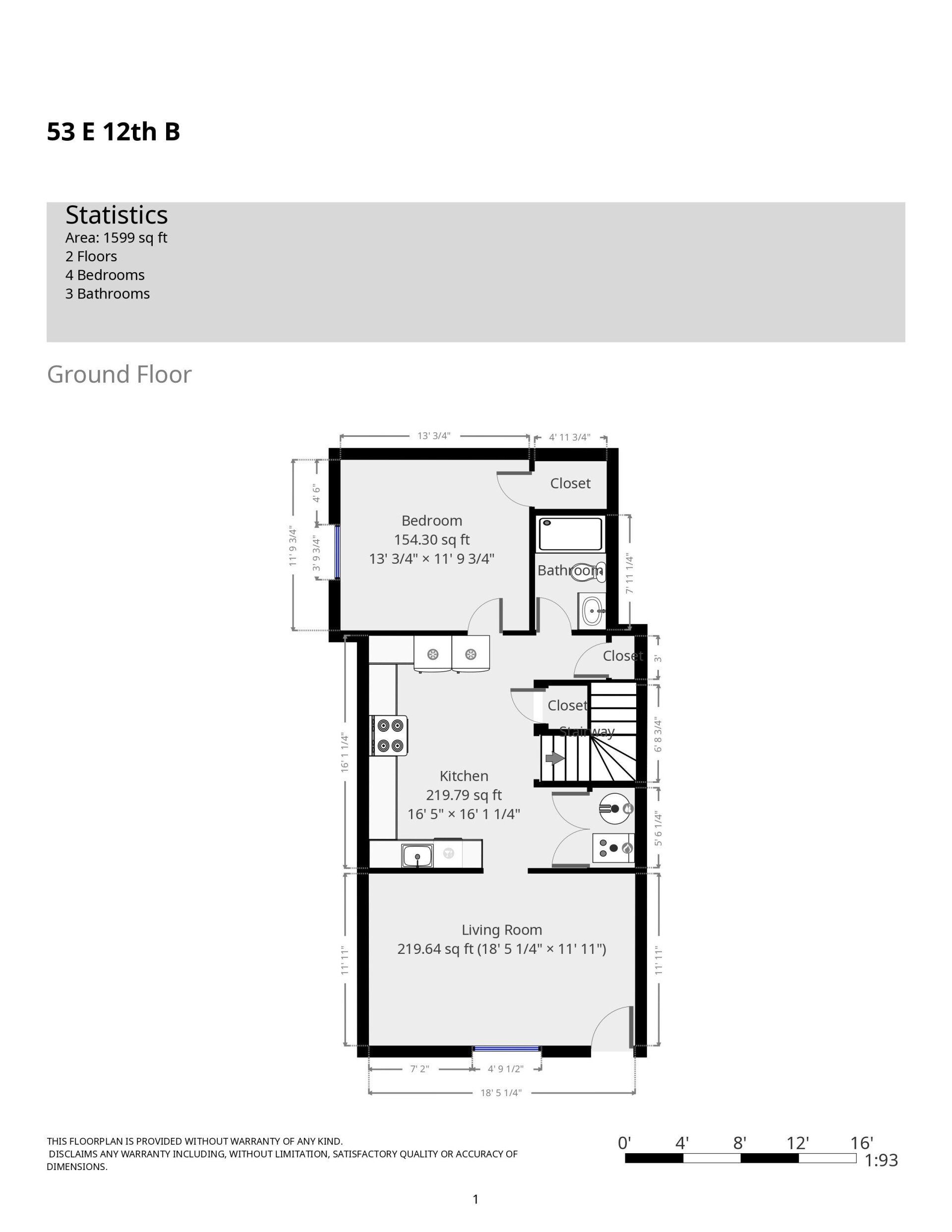 53 E. 12th Ave Apt. B floorplan