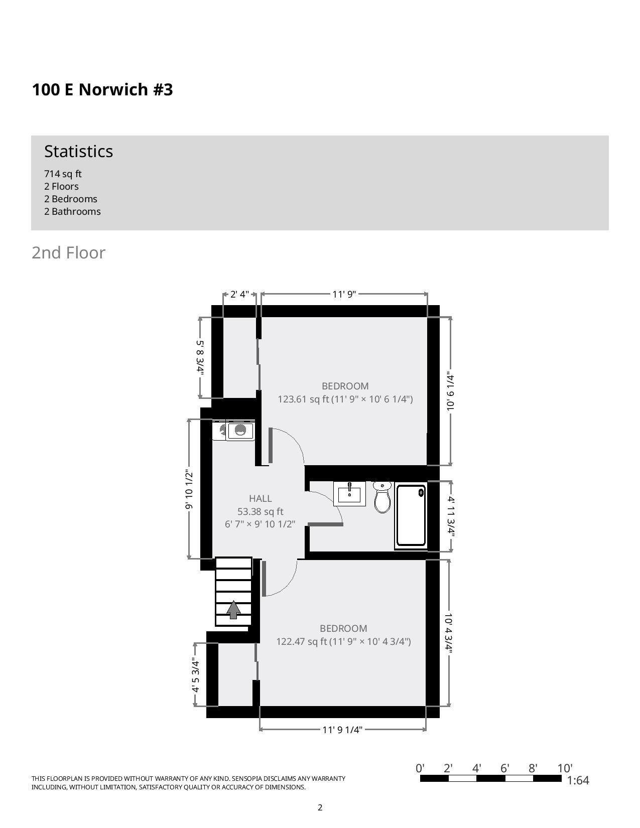 100 E. Norwich Apt. 3 - Floor Plan 01