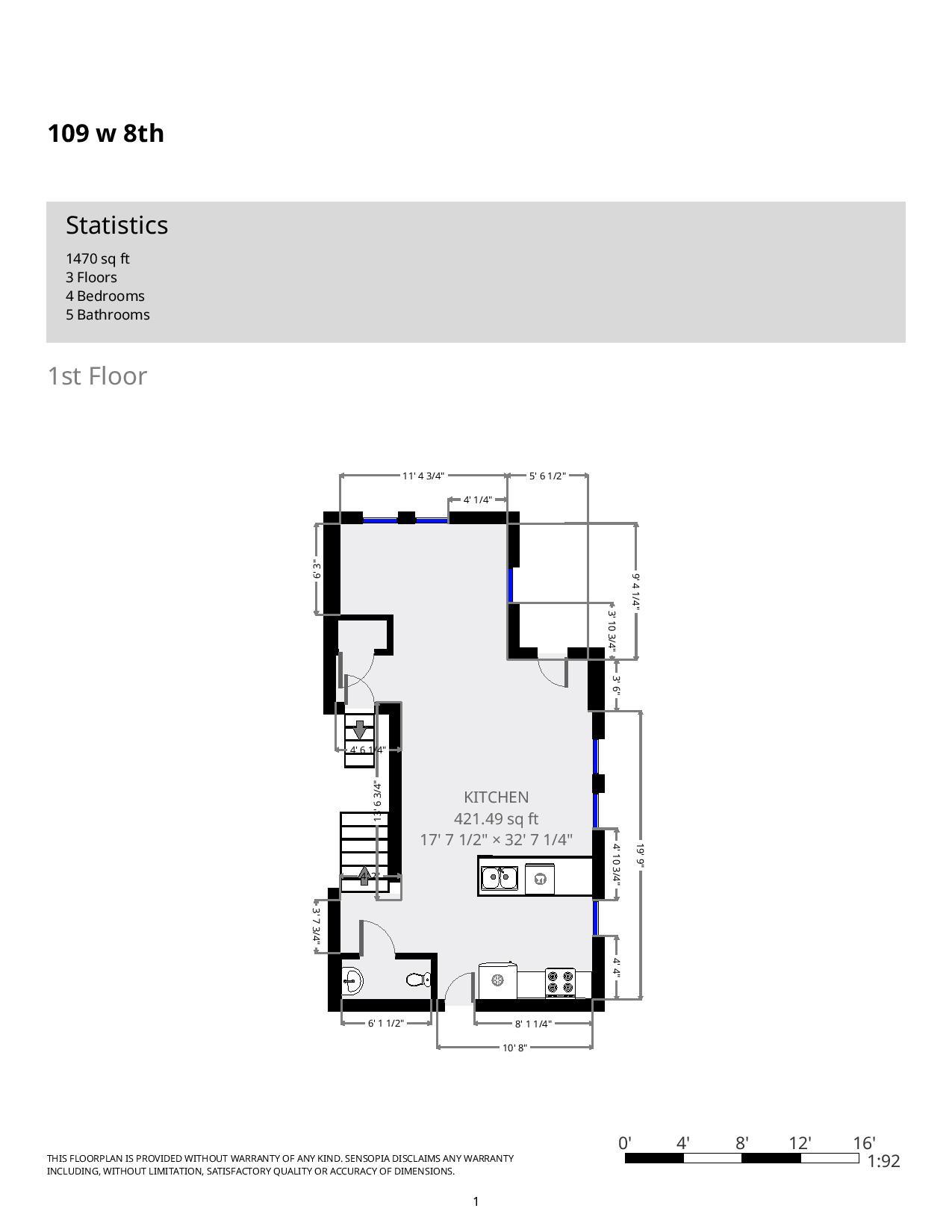 109 W. 8th Ave floorplan