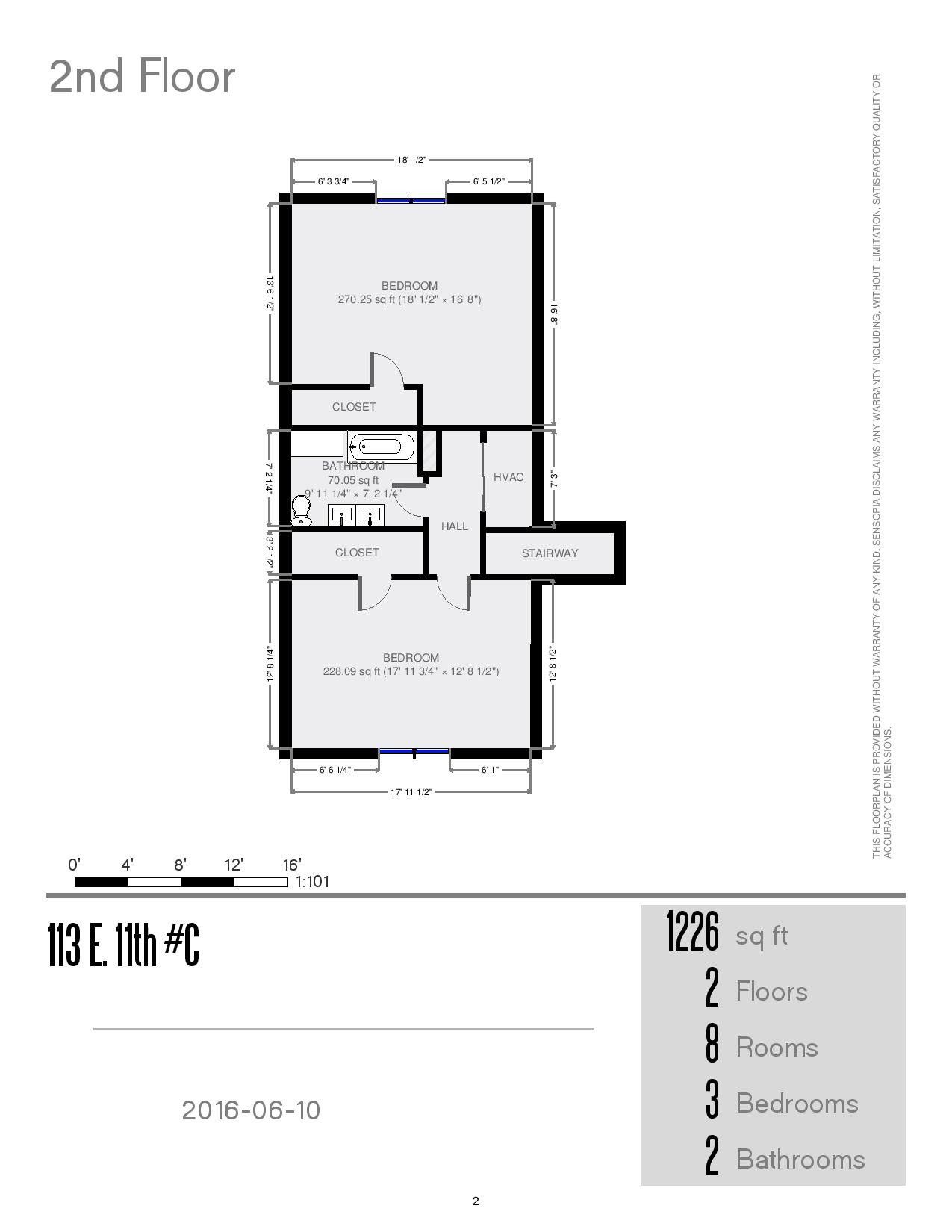 113 E. 11th Ave Apt. C floorplan 2