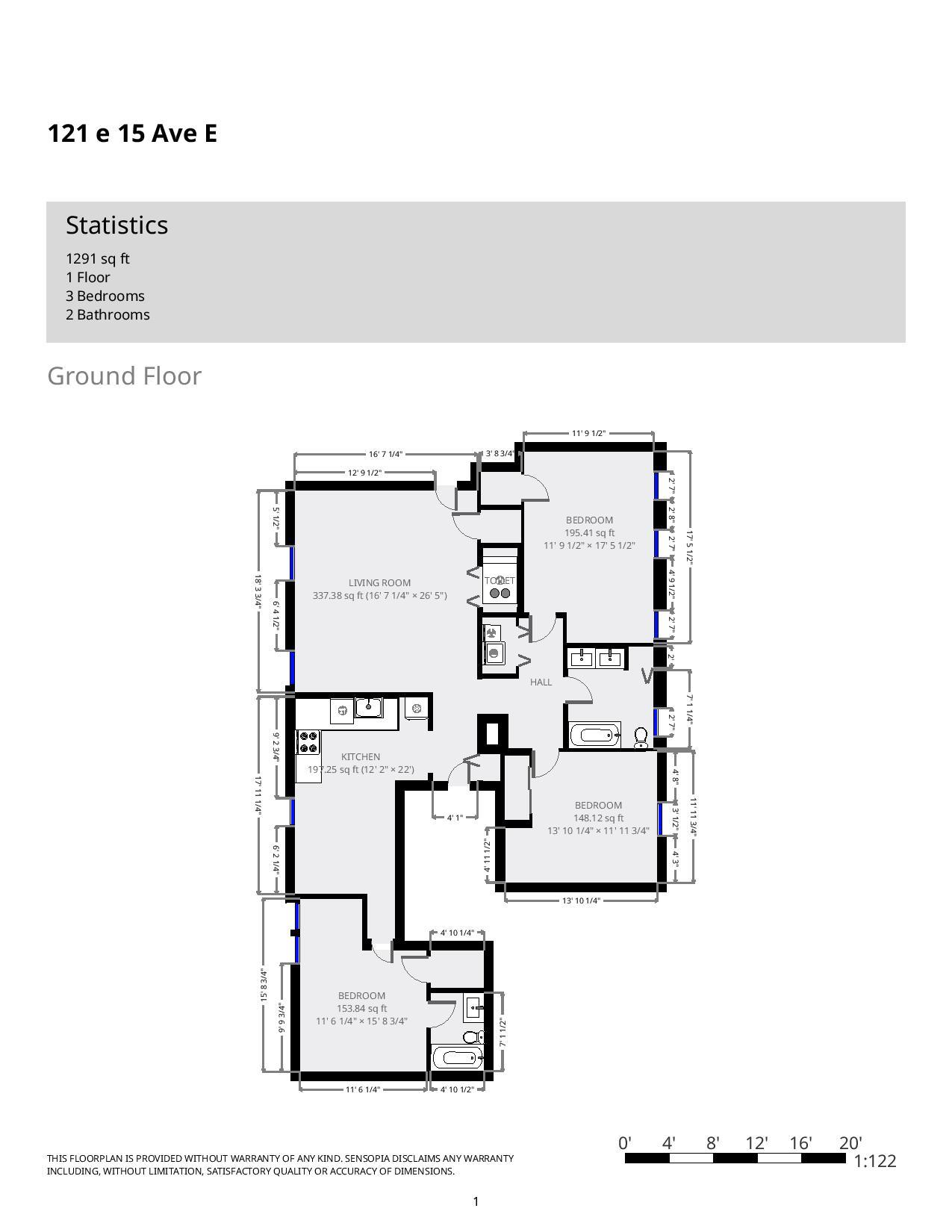 121 E. 15th Ave floorplan