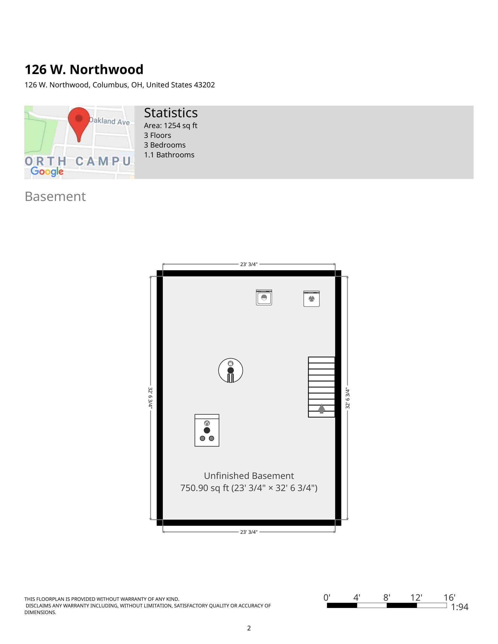 126 W. Northwood Ave floorplan 3