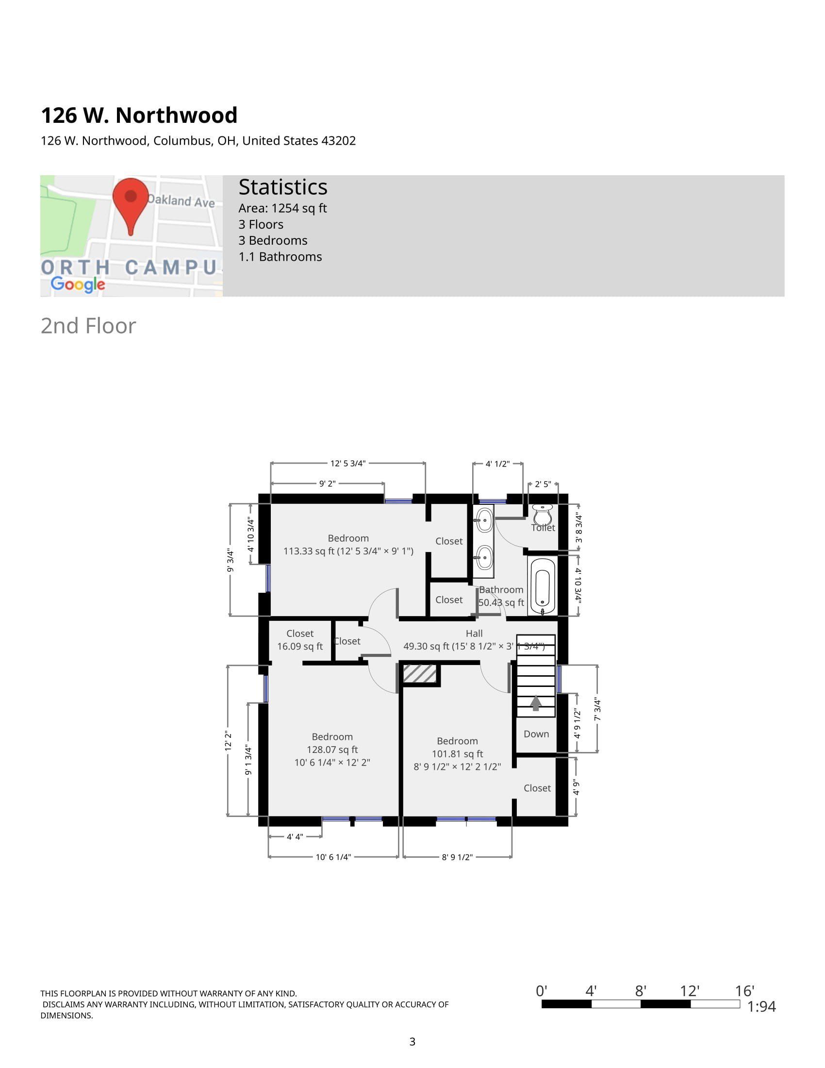 126 W. Northwood Ave floorplan