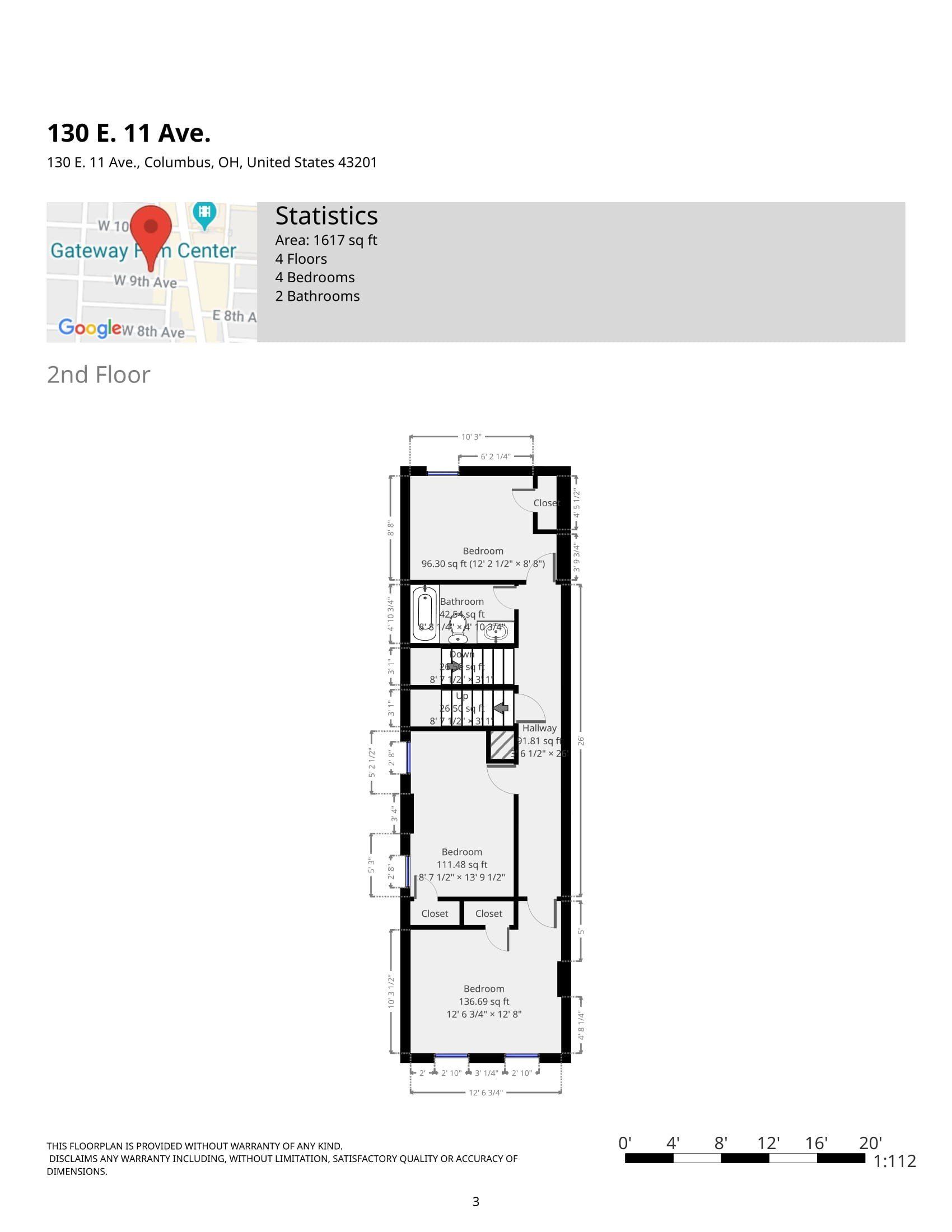 130-132 E. 11th Ave. - Floor Plan 01