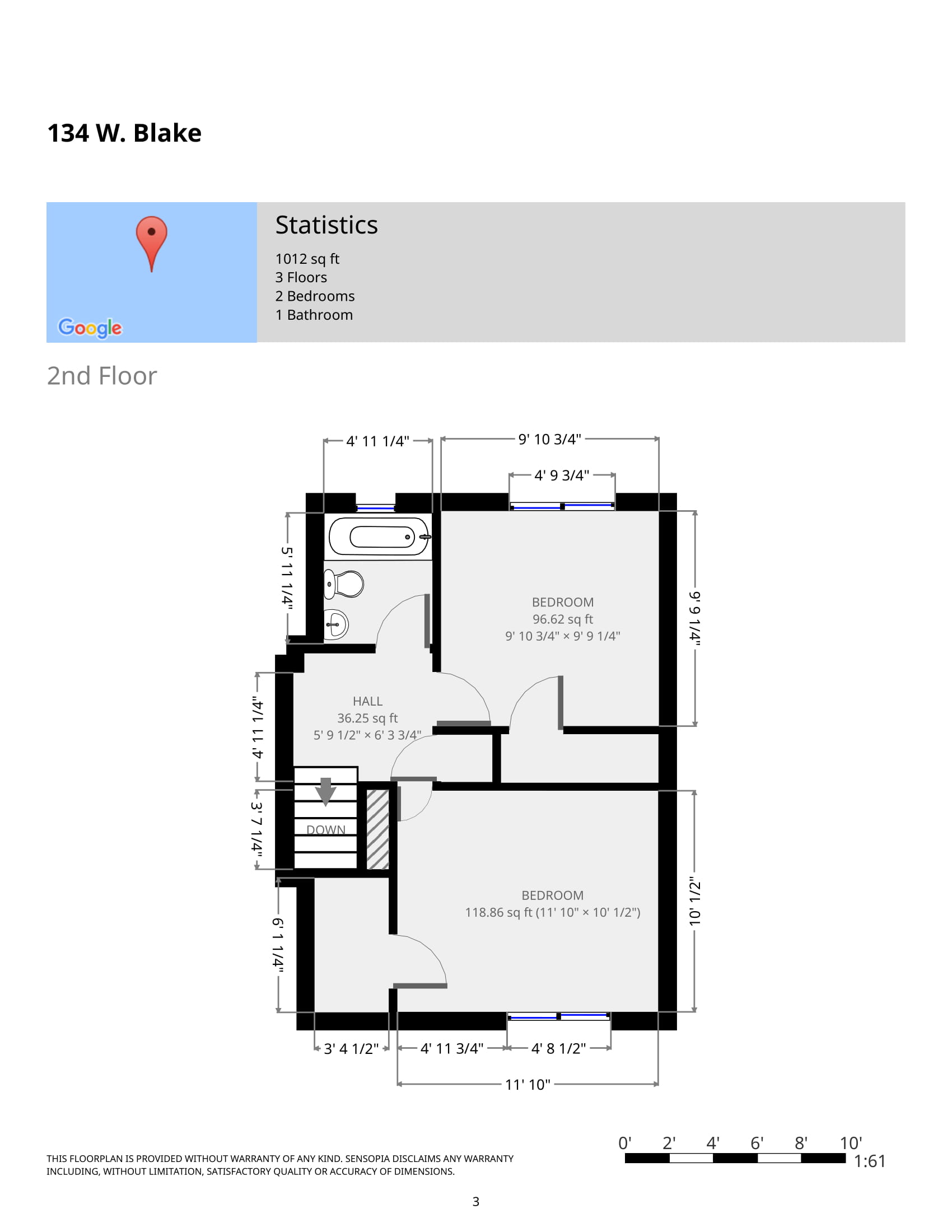 134 W. Blake Ave.- Floor Plan 2nd floor