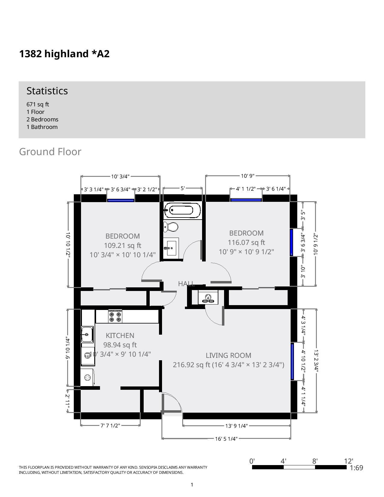 1382 Highland- Floor Plan