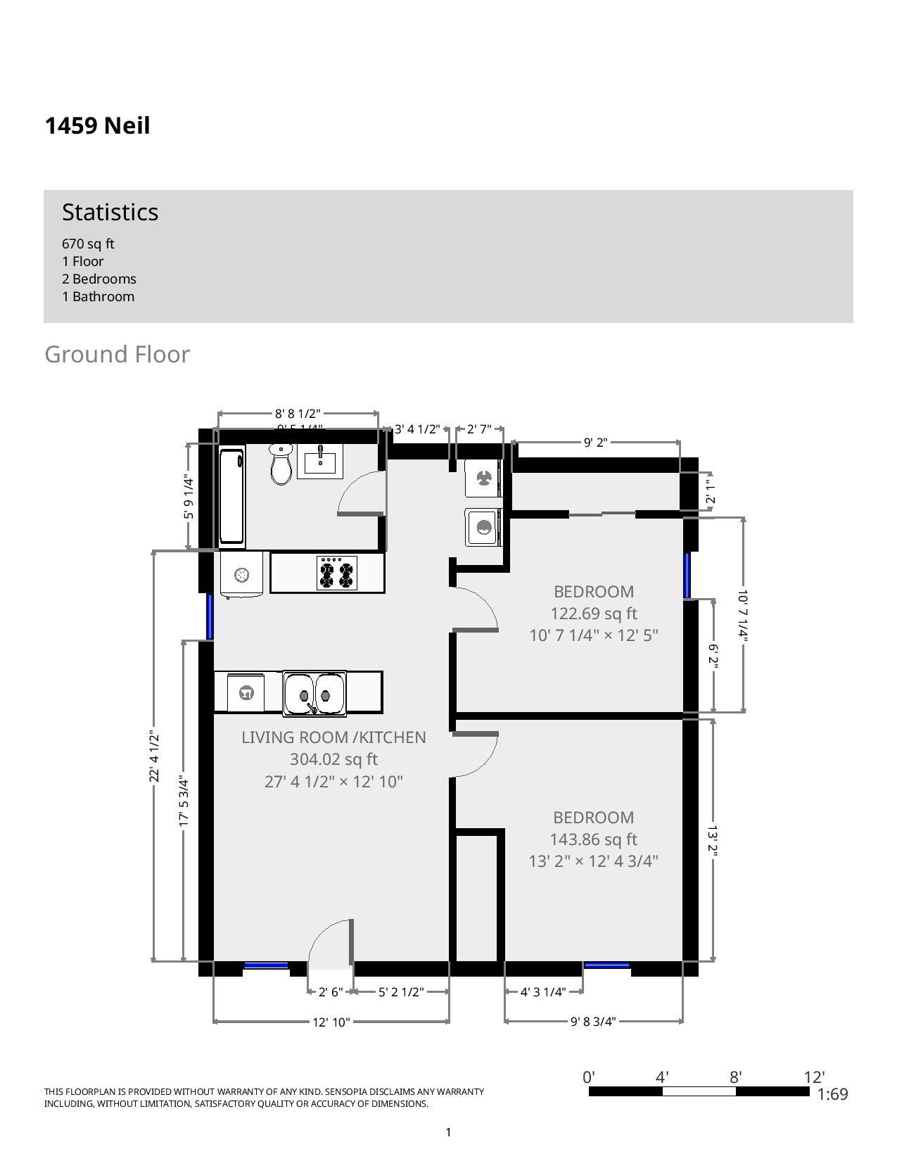 1459 Neil Ave - Floor Plan